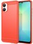 Samsung Galaxy A06 5g Kılıf Koruyucu Telefon Kapağı Karbon Fiber Doku Fırçalanmış-Kırmızı (Yurt Dışından) 1