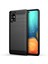 1.8mm Dağılım Tpu Kılıf Tam Fırçalanmış Yüzey Kaplaması Karbon Fiber Doku Telefon Kılıfı Samsung Galaxy A71 4g SM-A715-SIYAH (Yurt Dışından) 1