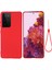 Samsung Galaxy S21 Ultra 5g Darbeye Dayanıklı Yumuşak Sıvı Silikon Kapak Cep Telefonu Kabuk Koruma Kılıfı-Kırmızı (Yurt Dışından) 2