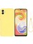 Samsung Galaxy A04 4g (164,4 x 76,3 x 9,1 Mm) Sıvı Silikon Telefon Kılıfı Çizilmez Yumuşak Elyaf Astarlı Kamera Koruma Kılıfı Kayışlı-Sarı (Yurt Dışından) 1