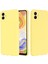Samsung Galaxy A04 4g (164,4 x 76,3 x 9,1 Mm) Sıvı Silikon Telefon Kılıfı Çizilmez Yumuşak Elyaf Astarlı Kamera Koruma Kılıfı Kayışlı-Sarı (Yurt Dışından) 2