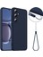 Samsung Galaxy S25+ Kılıf Için Magsafe Sıvı Silikon Telefon Kılıfı ve Kordon ile Uyumlu - Koyu Mavi (Yurt Dışından) 1