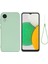 Sıvı Silikon Pürüzsüz Yumuşak Mikrofiber Astar Yastık Telefon Kılıfı Kayışlı Samsung Galaxy A03 Core-Yeşil (Yurt Dışından) 1