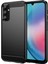 Samsung Galaxy A25 5g Fırçalanmış Telefon Kılıfı Karbon Fiber Doku Esnek Tpu Kapak-Siyah (Yurt Dışından) 1