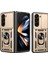 Samsung Galaxy Z Fold6 5g Kılıf Pc+Tpu Telefon Koruyucu Kılıf Lens Koruyucu Ayaklı Telefon Kabuğu-Altın (Yurt Dışından) 1