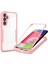 Samsung Galaxy A54 5g Şeffaf Akrilik+Tpu Telefon Kılıfı Kamera Lens Koruma Telefon Kılıfı Pet Ekran Filmi-Pembe (Yurt Dışından) 1