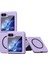Samsung Galaxy Z Flip6 5g/z Flip5 5g Buzlu Kılıf Cilt Dokunma Sert Pc Telefon Kılıfı Magsafe ile Uyumlu-Mor (Yurt Dışından) 1