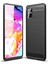 Samsung Galaxy A51 Için Karbon Fiber Doku Fırçalanmış Tpu Kılıf, Ağır Hizmet Tipi Darbeye Dayanıklı Telefon Koruyucu-Siyah (Yurt Dışından) 1