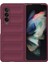 Samsung Galaxy Z Fold3 5g Sert Pc Telefon Kılıfı Çizilmeye Katlanır Kapak-Şarap Kırmızısı (Yurt Dışından) 2