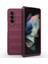 Samsung Galaxy Z Fold3 5g Sert Pc Telefon Kılıfı Çizilmeye Katlanır Kapak-Şarap Kırmızısı (Yurt Dışından) 5