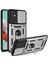 Parmak Izi Önleyici Dayanıklı Pc+Tpu Sürgülü Kamera Kılıfı Kickstand Telefon Kılıfı Samsung Galaxy A51 4g SM-A515-GÜMÜŞ (Yurt Dışından) 1