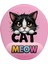 Cat Meow Desenli Bilek Destekli Kaymaz Buruşmaz Kırılmaz Mouse Pad 1
