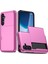 Samsung Galaxy A36 5g Kılıf Kart Tutucu Tpu+Pc Telefon Arka Kapağı-Pembe (Yurt Dışından) 1
