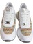 Beyaz Hakiki Deri Hasır Desenli Comfort Taban Bağcıklı Sneaker 2