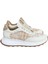 Krem Hakiki Deri Hasır Desenli Comfort Taban Bağcıklı Sneaker 1
