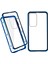 Samsung Galaxy S23+ Için Manyetik Çift Taraflı Temperli Cam Telefon Kılıfı, Metal Çerçeve Tam Gövde Şeffaf Telefon Kılıfı-Mavi (Yurt Dışından) 1