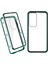 Samsung Galaxy S23+ Için Manyetik Çift Taraflı Temperli Cam Telefon Kılıfı, Metal Çerçeve Tam Gövde Şeffaf Telefon Kılıfı-Yeşil (Yurt Dışından) 1