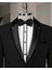 İtalyan kesim slim fit ceket yelek pantolon damatlık set Siyah T4547 2
