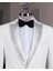 İtalyan stil slim fit taşlı ceket yelek pantolon damatlık set beyaz T14531 2