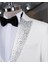 İtalyan stil slim fit taşlı ceket yelek pantolon damatlık set beyaz T14531 4