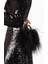 Karma Feather Clutch Siyah Tüy Kaplama & Kristal Saplı Zarif Gece Çantası 3