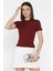 Kadın Kısa Kollu Bisiklet Yaka Basic Viscon Likralı Body 4
