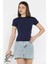 Kadın Kısa Kollu Bisiklet Yaka Basic Viscon Likralı Body 3