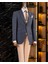 Italyan Stil Slim Fit Mono Yaka Erkek Tek Ceket Lacivert T13349 1