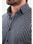 Çizgili Slim Fit Yün Erkek Gömlek 2