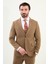Düz Slim Fit Mono Yaka Klasik Yün Erkek Takım Elbise 4