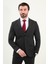 Düz Slim Fit Mono Yaka Klasik Yün Erkek Takım Elbise 4