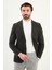 Düz Slim Fit Torba Cep Mono Yaka Yün Erkek Ceket 1