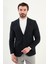 Düz Slim Fit Torba Cep Mono Yaka Yün Erkek Ceket 4