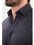 Çizgili Slim Fit Yün Erkek Gömlek 2