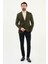 Düz Slim Fit Mono Yaka Klasik Erkek Ceket 3
