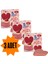 Red Velvet Kalp Şekilli 5 Dakika Hazır Mozaik Pasta - 20 cm Çapında 4 Kat Pasta Tabanı Bisküvisi 1