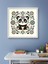 Dekoratif Panda LED Tablo – 60X60 cm | Sıva Üstü Montajlı, Tak-Çalıştır Sistem, Arapuarlı 1