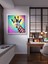 Neon Baskılı Tasarım Zürafa LED Tablo – 60X60 cm | Sıva Üstü Montajlı, Tak-Çalıştır Sistem, 3
