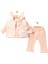 Tavşan Nakışlı Yelekli Kız Bebek Takım 1