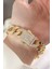 Vip Seri Pirinç Zirkon Taşlı Gold Renk Gurmet Bileklik - TJ-BB6049 2