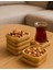 Pinterest Stil 3'lü Doğal Bambu Çerezlik Seti Ahşap Dekoratif Sade Kase Kare Atıştırmalık Kabı 1
