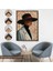 Çerçeveli Dekoratif Kanvas Tablo, Güzel Retro Kadın TABLOSU-7595 7