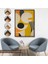 Çerçeveli Dekoratif Kanvas Tablo, Sarı Siyah Tonlu Soyut TABLO-7627 7
