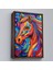 Çerçeveli Dekoratif Kanvas Tablo, Renkli Soyut At TABLOSU-7515 2