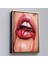 Çerçeveli Dekoratif Kanvas Tablo, Seksi Dudak TABLOSU-7698 3