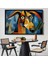 Çerçeveli Dekoratif Kanvas Tablo, Pablo Picasso Tarzında Soyut Köpek TABLOSU-7212 8