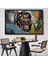 Çerçeveli Dekoratif Kanvas Tablo, Jean Michel Basquiat'in Untitled Kafatası TABLOSU-7266 8