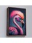 Çerçeveli Dekoratif Kanvas Tablo, Pembe Hippi Filamingo TABLO-7869 2