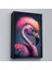 Çerçeveli Dekoratif Kanvas Tablo, Pembe Hippi Filamingo TABLO-7869 4