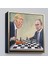 Çerçeveli Dekoratif Kanvas Tablo, Donald Trump - Vladimir Putin Santranç Oyhomeken TABLOSU-8316 2